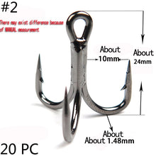 Load image into Gallery viewer, Carbon Steel Treble Overturned Hook