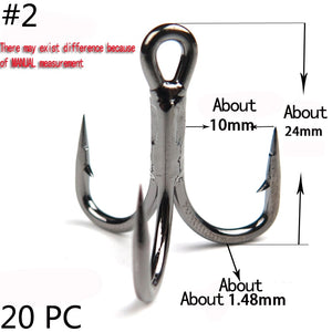 Carbon Steel Treble Overturned Hook