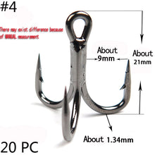 Load image into Gallery viewer, Carbon Steel Treble Overturned Hook