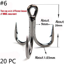 Load image into Gallery viewer, Carbon Steel Treble Overturned Hook