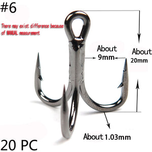 Carbon Steel Treble Overturned Hook