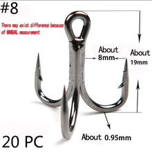 Load image into Gallery viewer, Carbon Steel Treble Overturned Hook