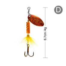 Load image into Gallery viewer, Sequin Trout Spoon With Feather Hooks